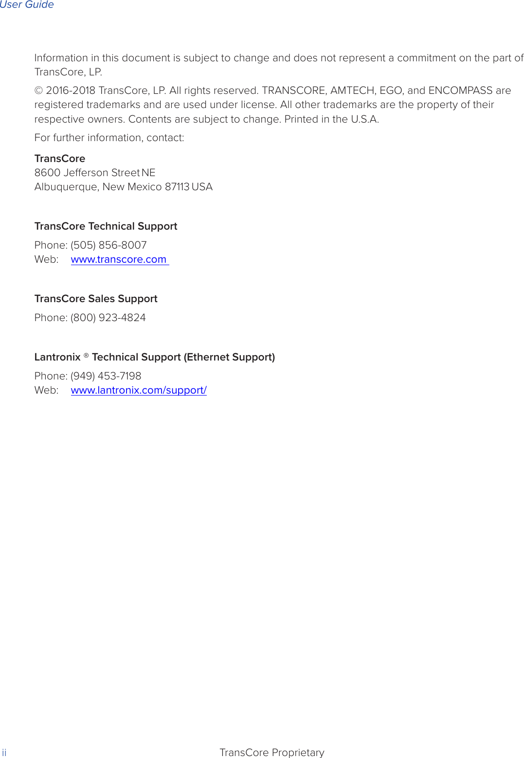 Page 2 of TransCore MPRXV1 Multiprotocol Reader Extreme User Manual A1422E Cover X5a