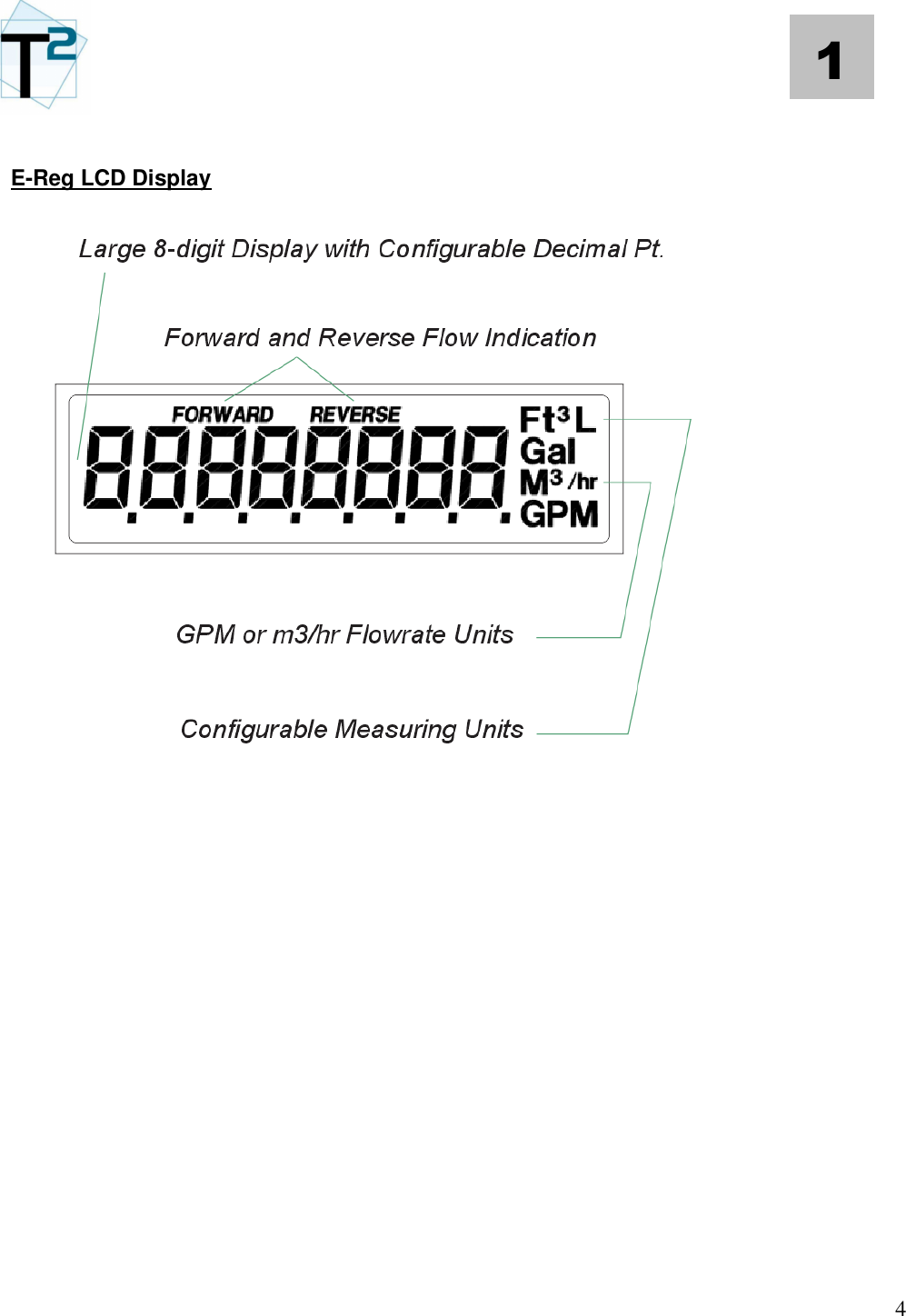   4 1  E-Reg LCD Display   