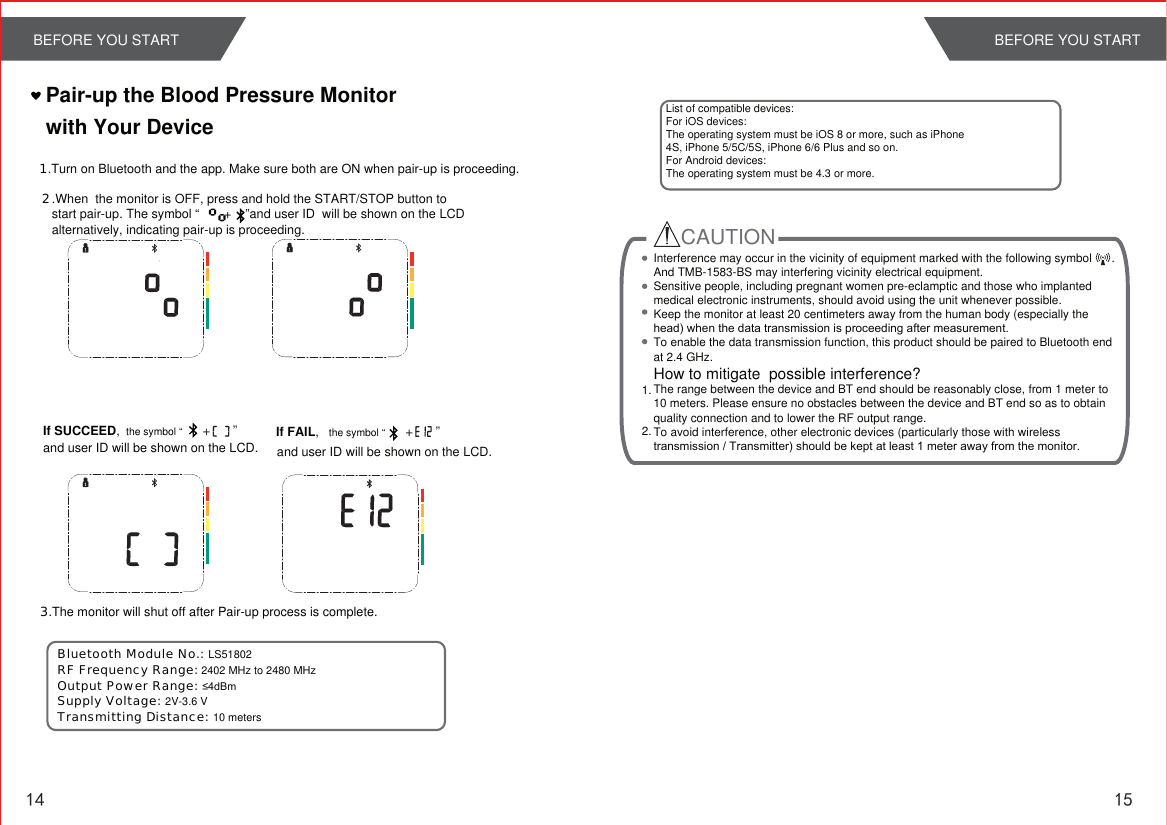 Page 9 of Transtek Medical Electronics TMB1583BS Blood Pressure Monitor User Manual TMB 1490 BT  CE                    2015 1 7       