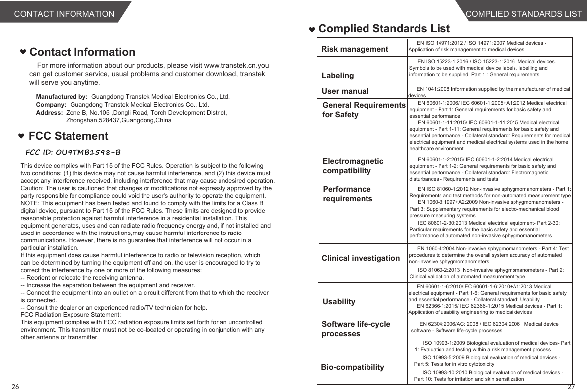 Page 15 of Transtek Medical Electronics TMB1598-B Bluetooth Blood Pressure Monitor User Manual