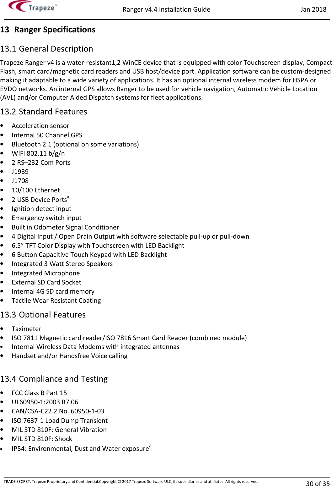 Page 29 of Trapeze Software Group RAN45728A Rugged and compact vehicular computer User Manual 