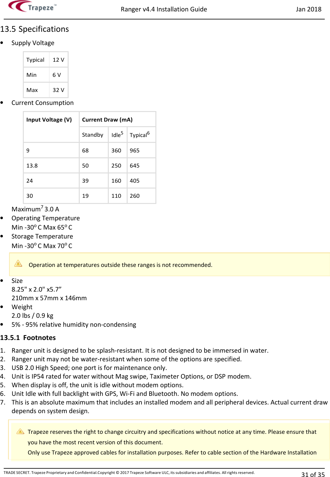 Page 30 of Trapeze Software Group RAN45728A Rugged and compact vehicular computer User Manual 