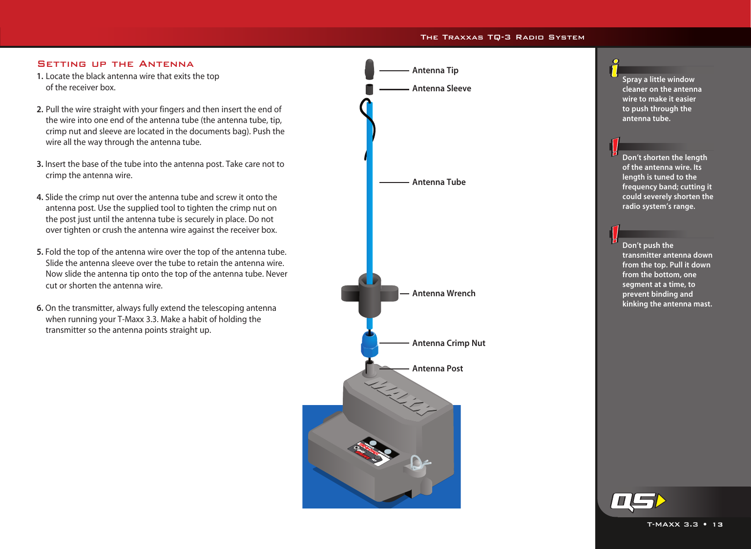 Page 5 of 9 - Traxxas Traxxas-Traxxas-Universal-Remote-Tq-3-Users-Manual- T-Maxx 3.3 Owners Manual  Traxxas-traxxas-universal-remote-tq-3-users-manual