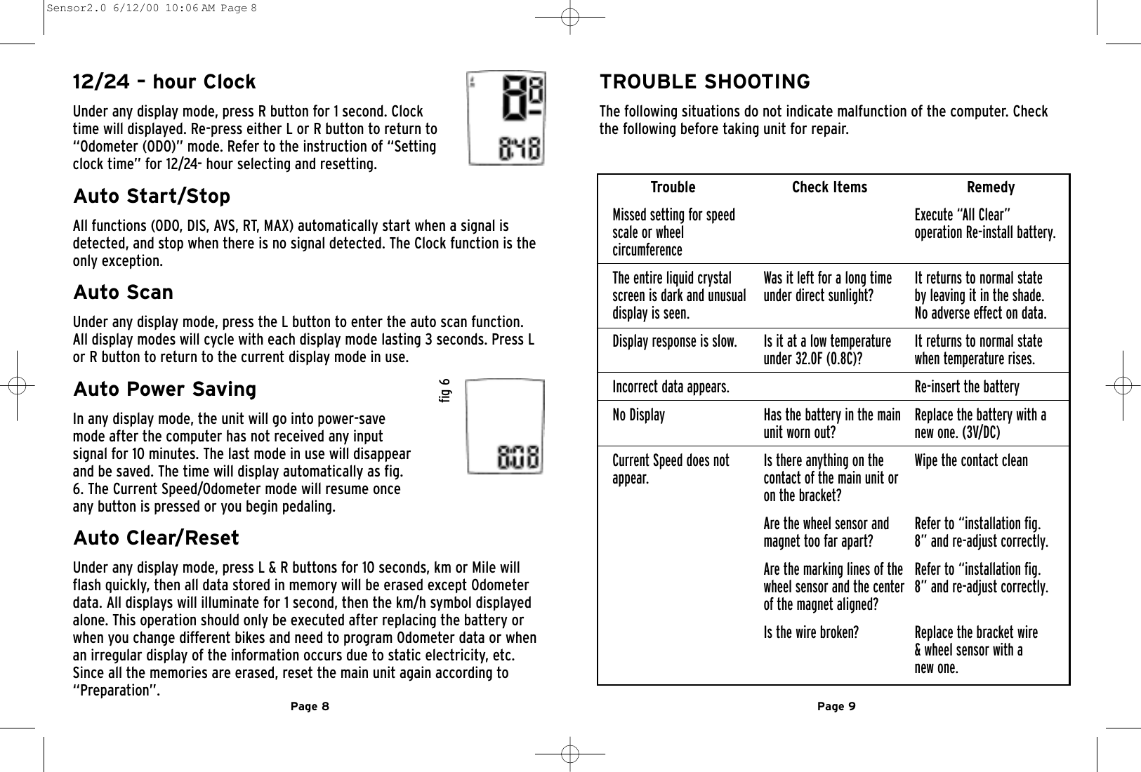 Page 5 of 6 - Trek Trek-Sensor-2-0-Users-Manual- Sensor2.0  Trek-sensor-2-0-users-manual