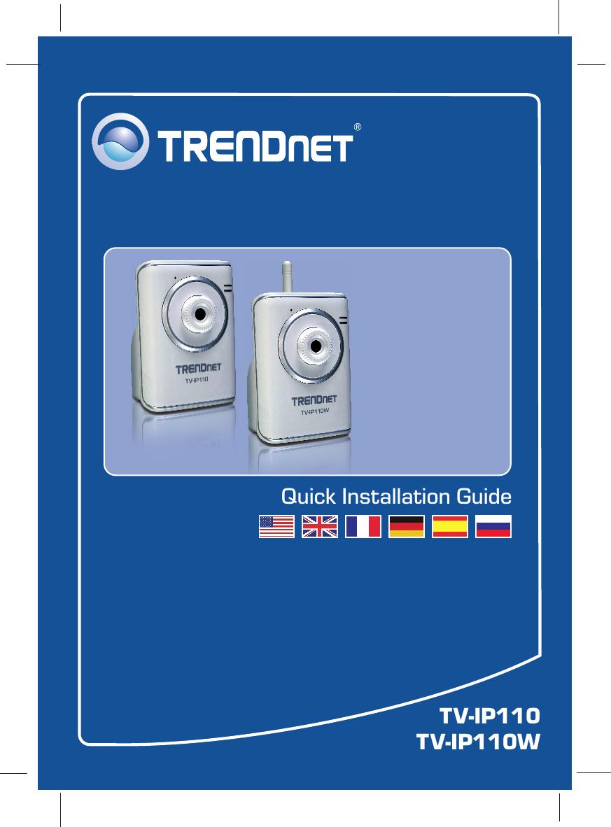 Page 1 of 12 - Trendnet Trendnet-Tv-Ip110W-Users-Manual- EN_Web_QIG_TV-IP110_110W  Trendnet-tv-ip110w-users-manual