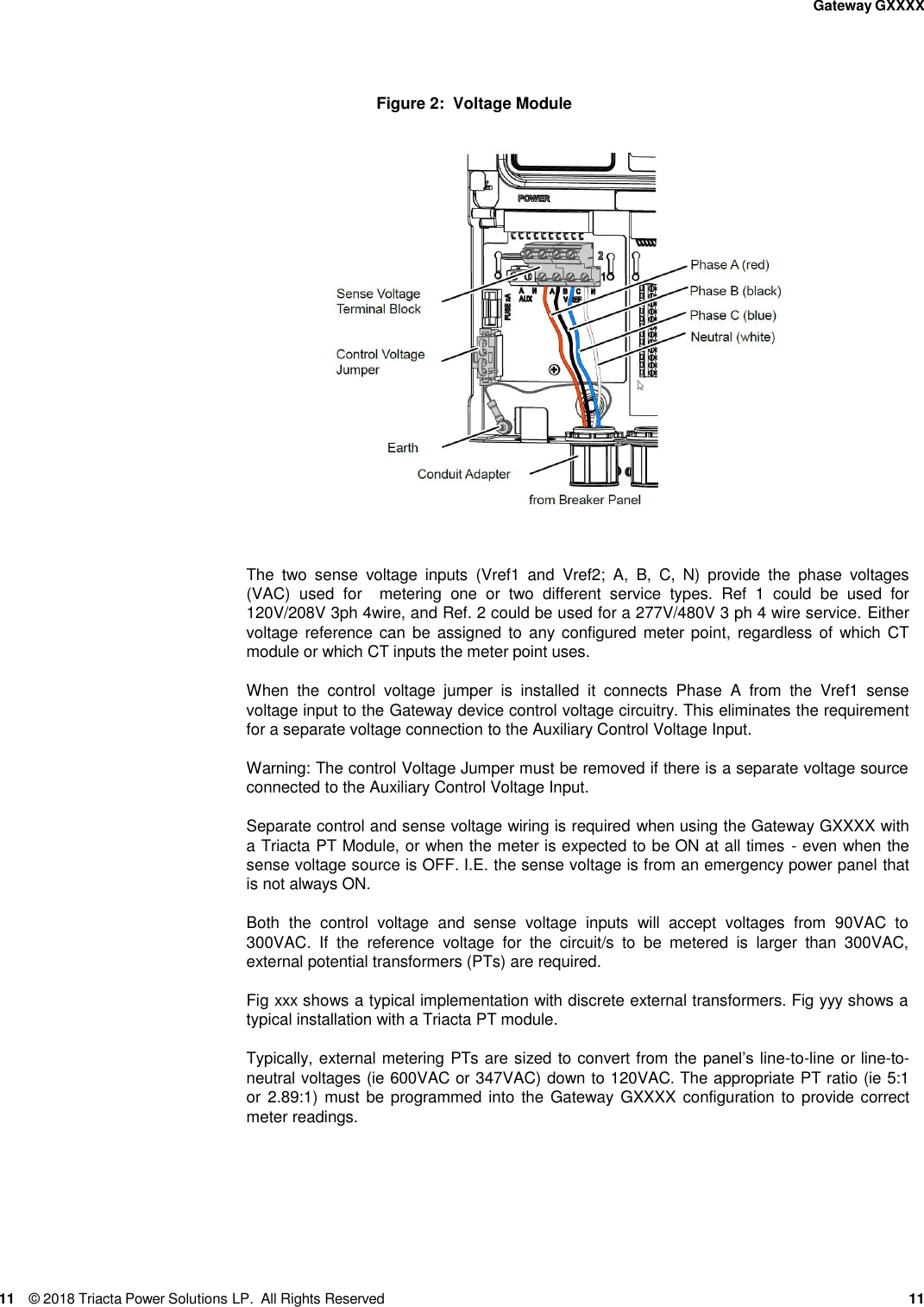 Page 11 of Triacta Power Solutions LP GATEWAY Modular High Density Meter and Pulse Collector User Manual 