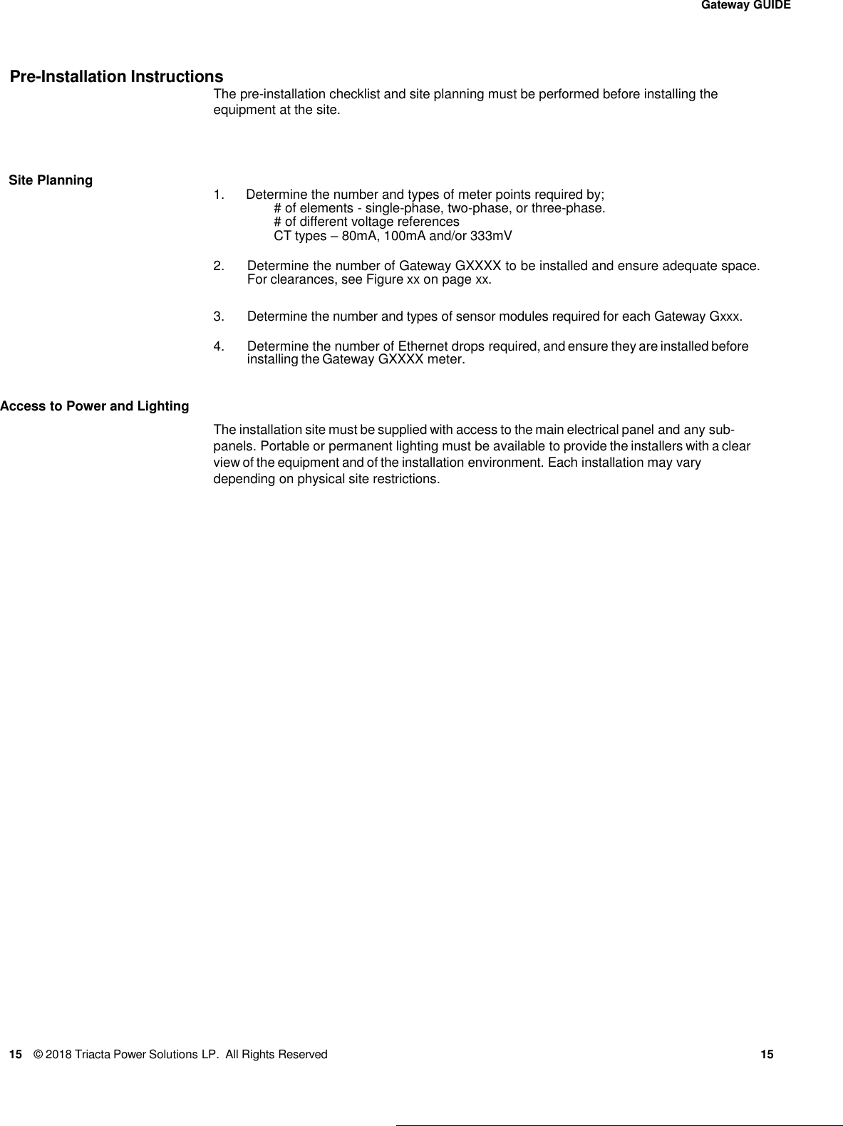 Page 15 of Triacta Power Solutions LP GATEWAY Modular High Density Meter and Pulse Collector User Manual 