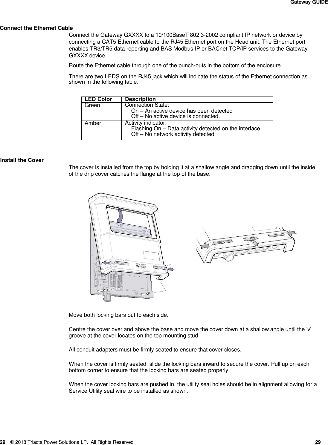 Page 29 of Triacta Power Solutions LP GATEWAY Modular High Density Meter and Pulse Collector User Manual 