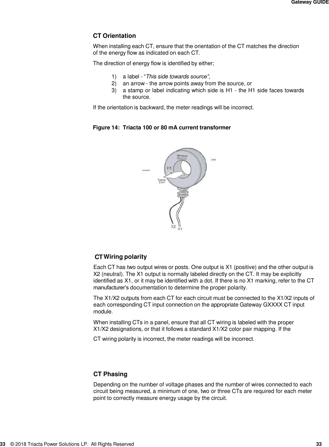 Page 33 of Triacta Power Solutions LP GATEWAY Modular High Density Meter and Pulse Collector User Manual 