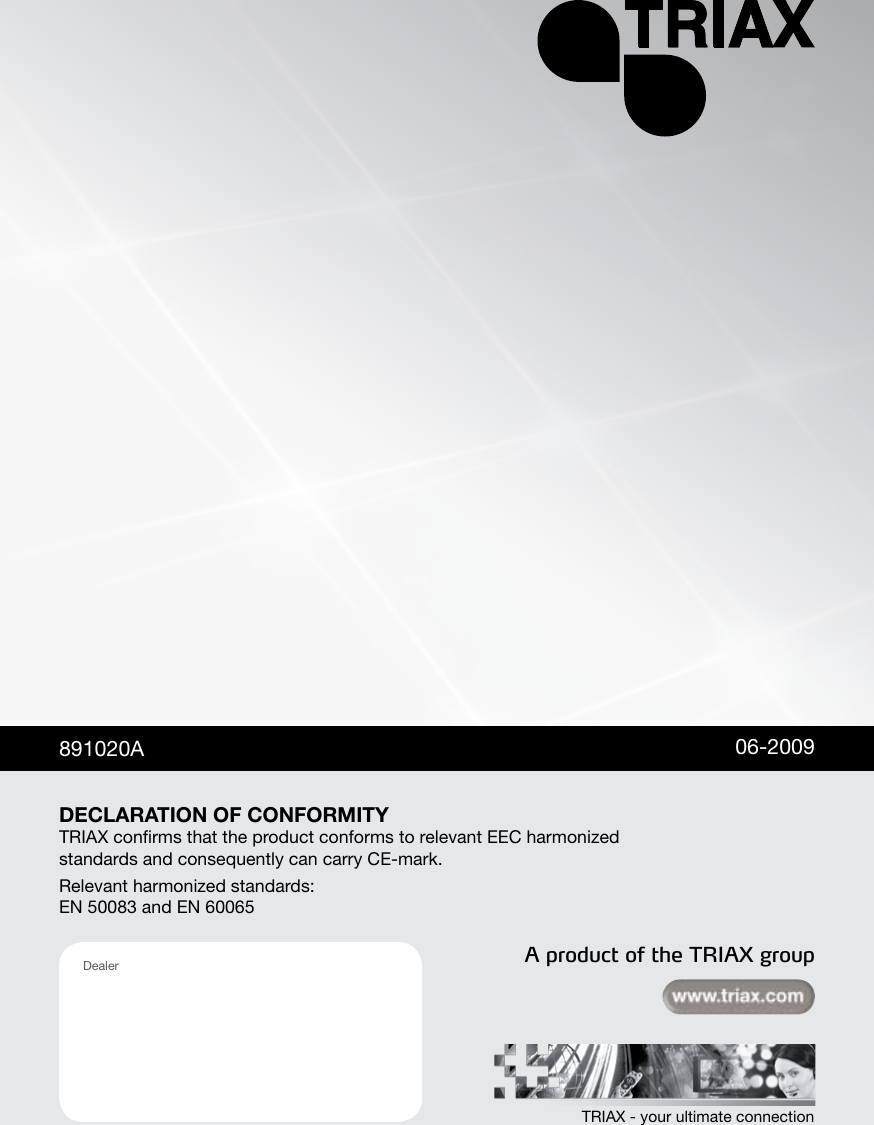 Page 8 of 8 - Triax Triax-120-Users-Manual-  Triax-120-users-manual