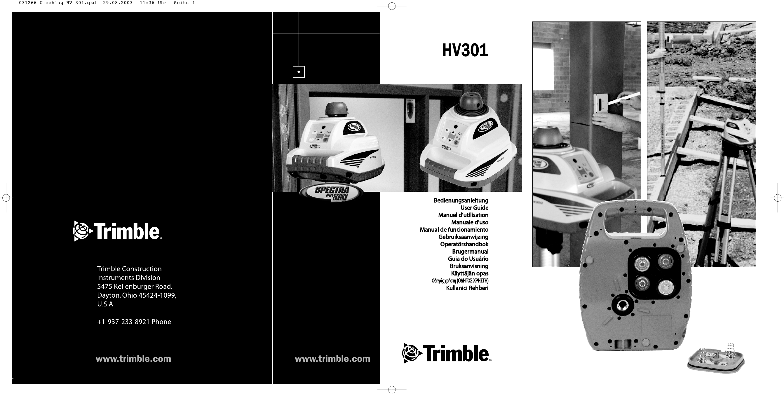 Trimble Outdoors Hv301 Users Manual