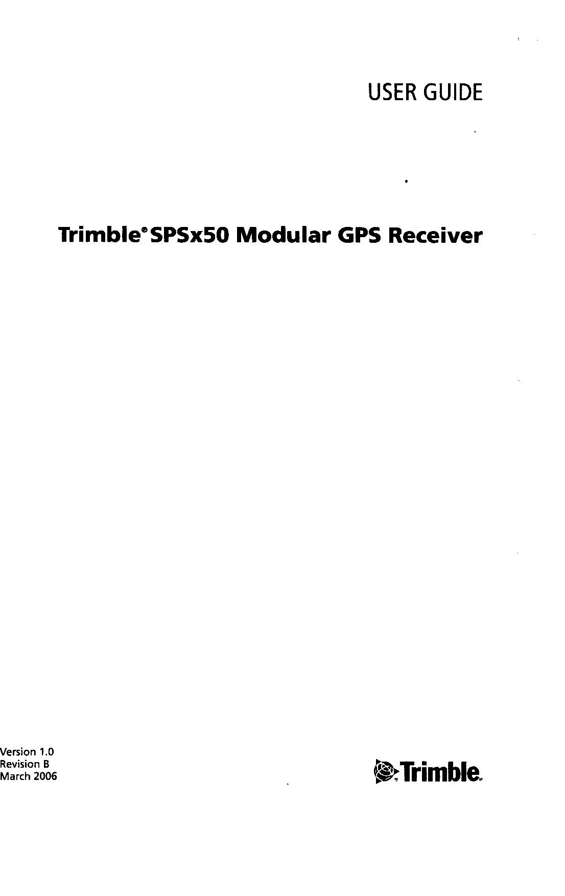 Trimble 5855590 900 MHz GPS and FHSS Transceiver User Manual 1