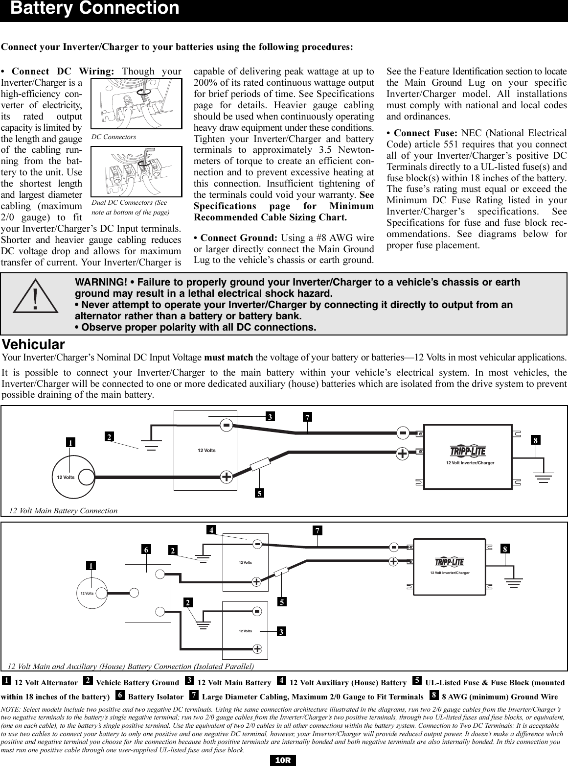 Page 10 of 12 - Tripp-Lite Tripp-Lite-Powerverter-200510095-Users-Manual- 200510095 93-2144 RV Inverter-Charger Owner's Manual Revision  Tripp-lite-powerverter-200510095-users-manual