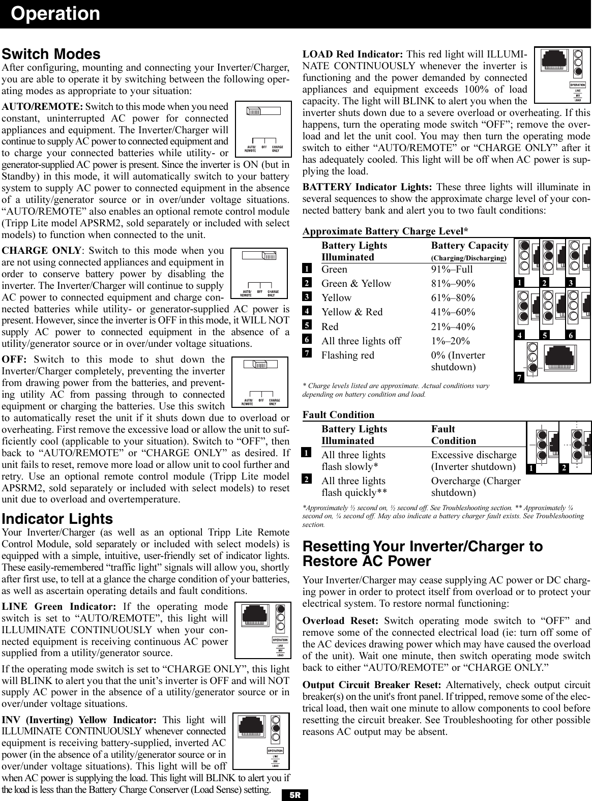 Page 5 of 12 - Tripp-Lite Tripp-Lite-Powerverter-200510095-Users-Manual- 200510095 93-2144 RV Inverter-Charger Owner's Manual Revision  Tripp-lite-powerverter-200510095-users-manual