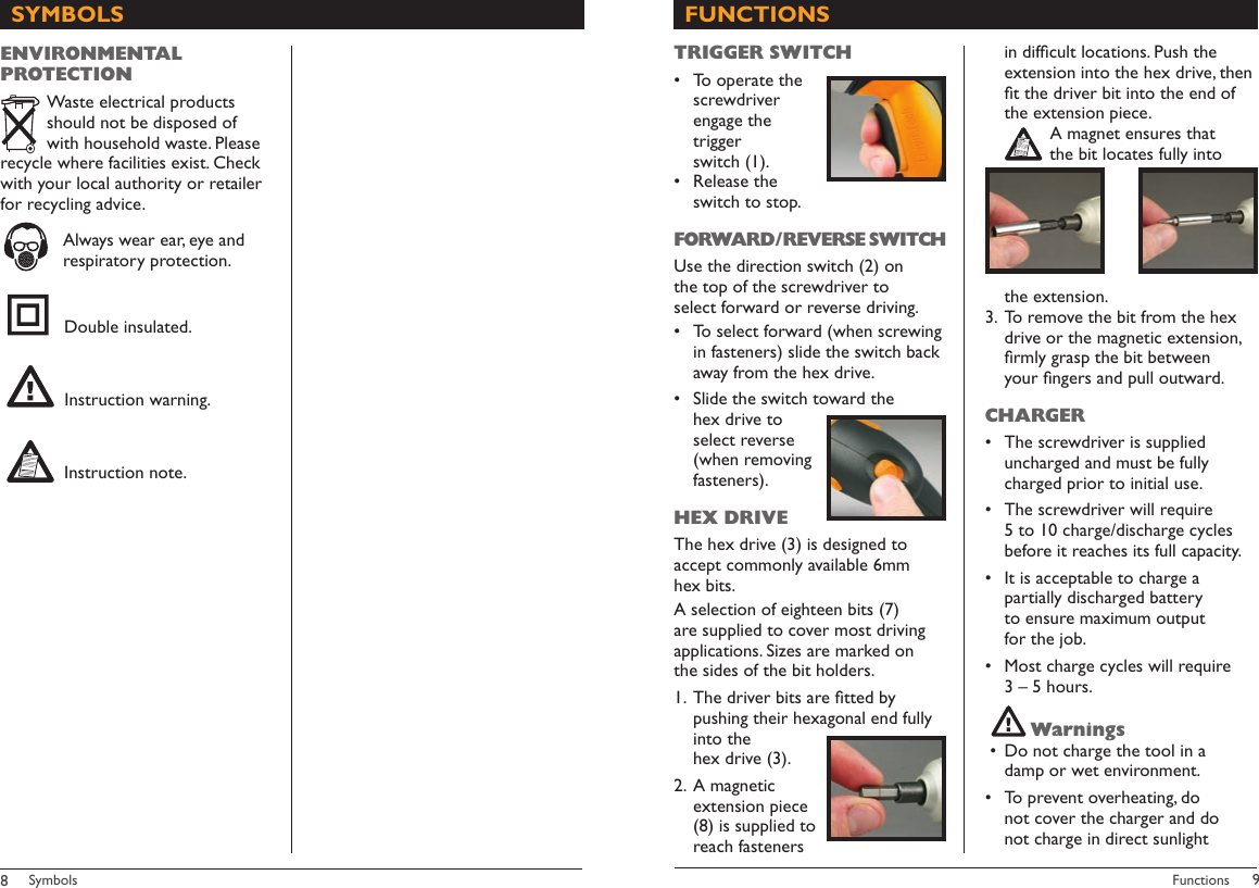 Page 5 of 9 - Triton-Tools Triton-Tools-Lithium-Ion-Cordless-Screwdriver-Users-Manual- TLS_IM_12 Triton-tools-lithium-ion-cordless-screwdriver-users-manual
