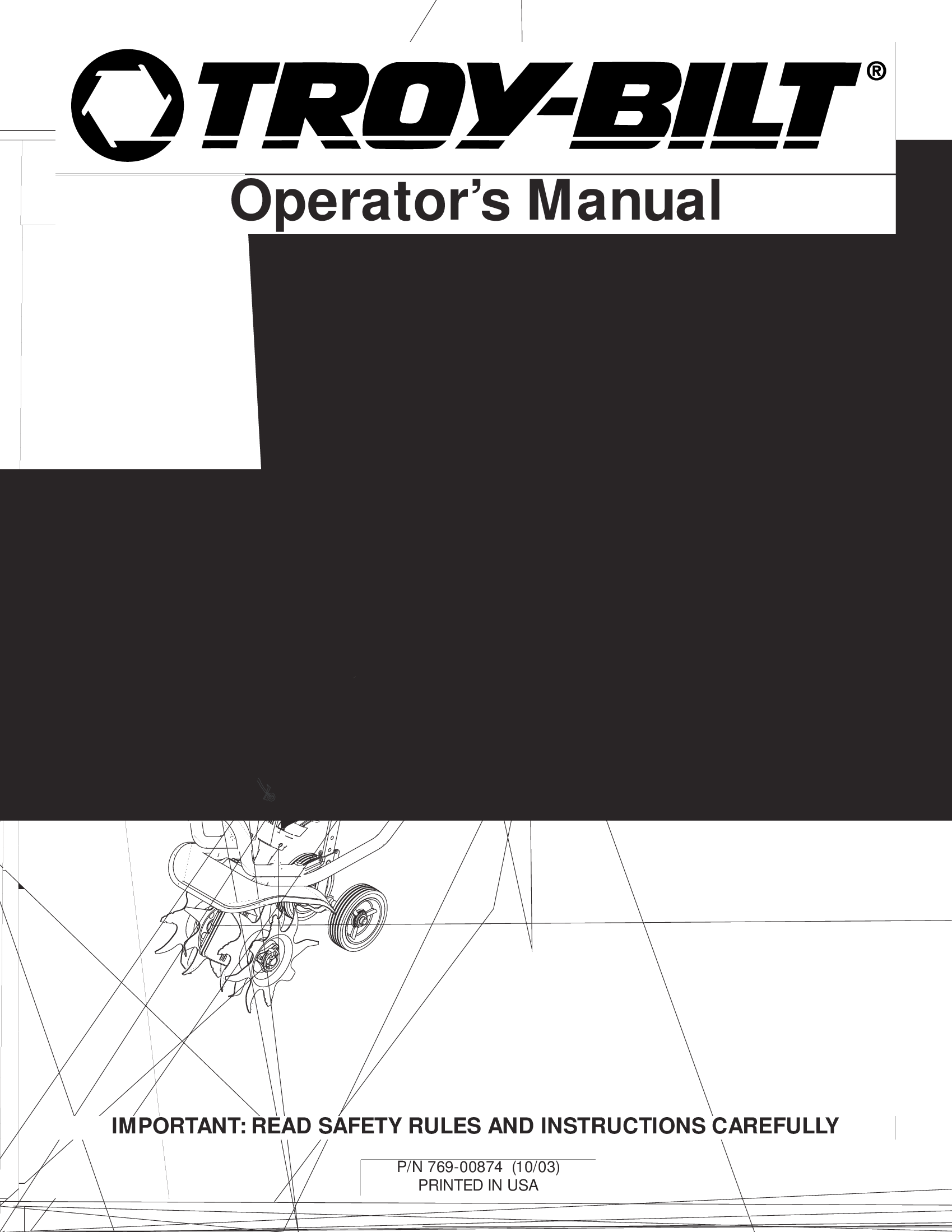 Page 1 of 1 - Troy-Bilt Troy-Bilt-4-Cycle-Users-Manual-  Troy-bilt-4-cycle-users-manual