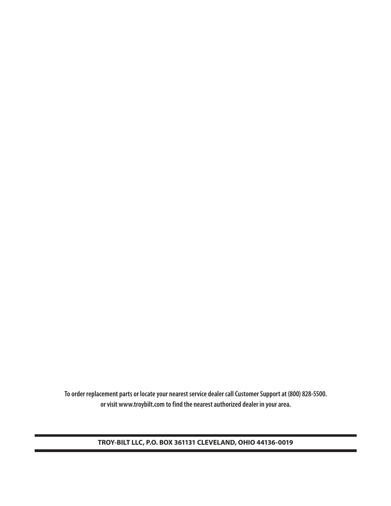 Page 8 of 8 - Troy-Bilt Troy-Bilt-640-Users-Manual-  Troy-bilt-640-users-manual