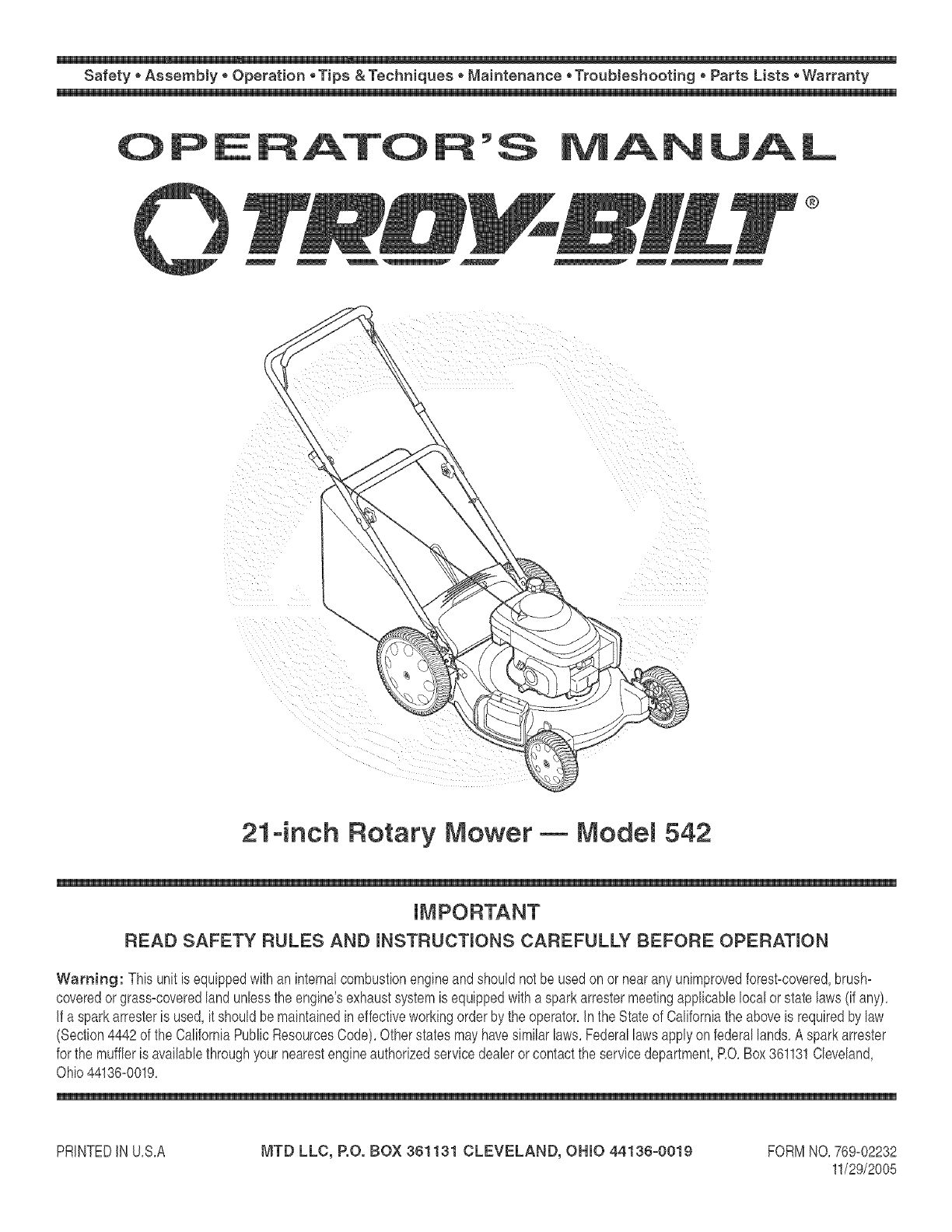 troybilt manual
