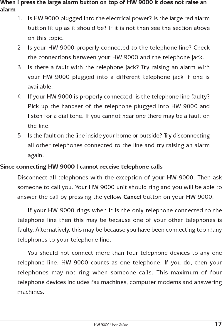 18 HW 9000 User Guide