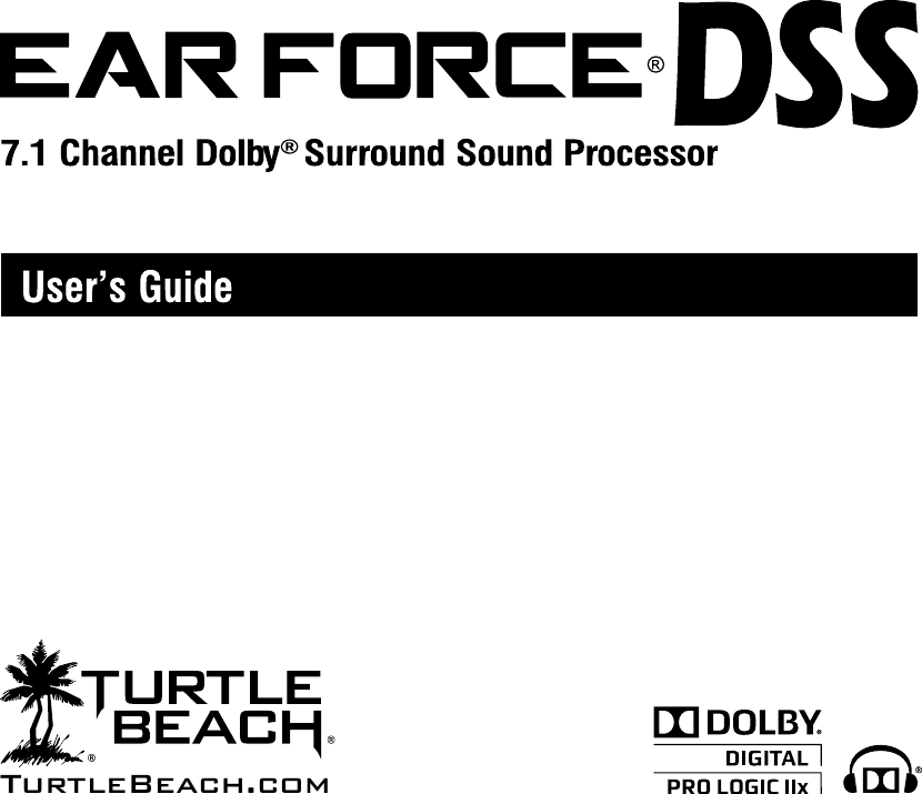 Page 1 of 9 - Turtle-Beach Turtle-Beach-Ear-Force-Dss-Users-Manual-  Turtle-beach-ear-force-dss-users-manual
