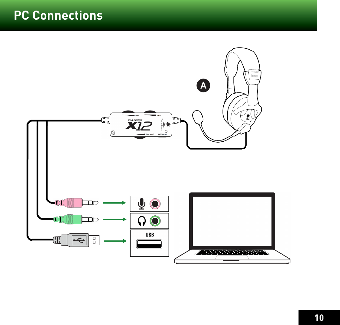 Page 10 of 11 - Turtle-Beach Turtle-Beach-X12-Quickstartguide-Owner-S-Manual X12 Quick Start Guide