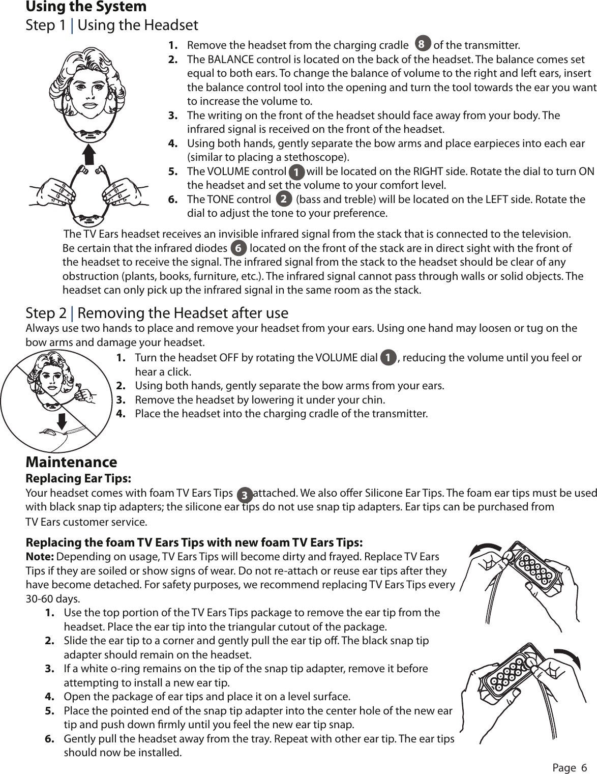 Tv Ears Headphones Users Manual