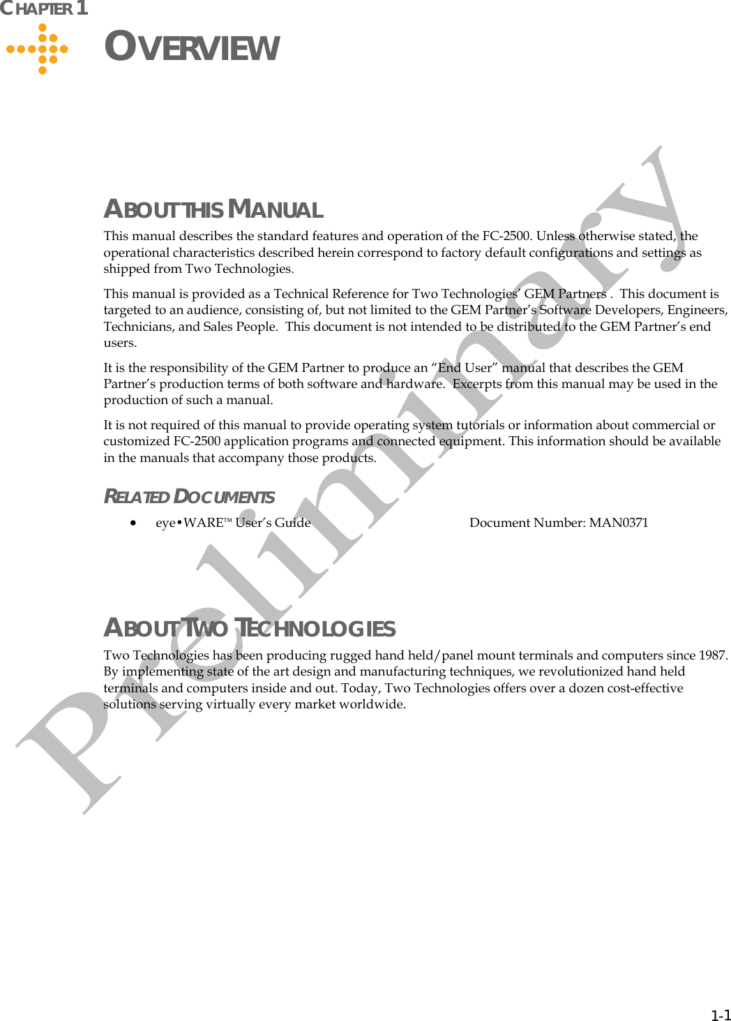 Page 13 of Two Technologies PLAT2008 Commercial / Industrial Handheld Computer User Manual manual p1