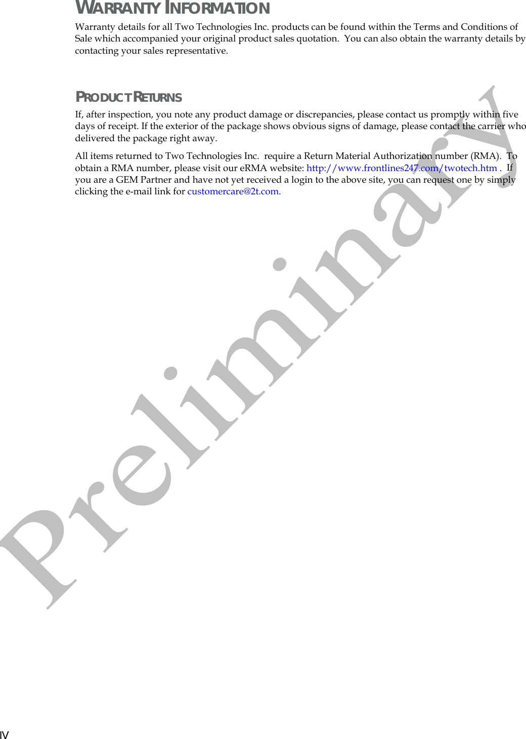Page 4 of Two Technologies PLAT2008 Commercial / Industrial Handheld Computer User Manual manual p1