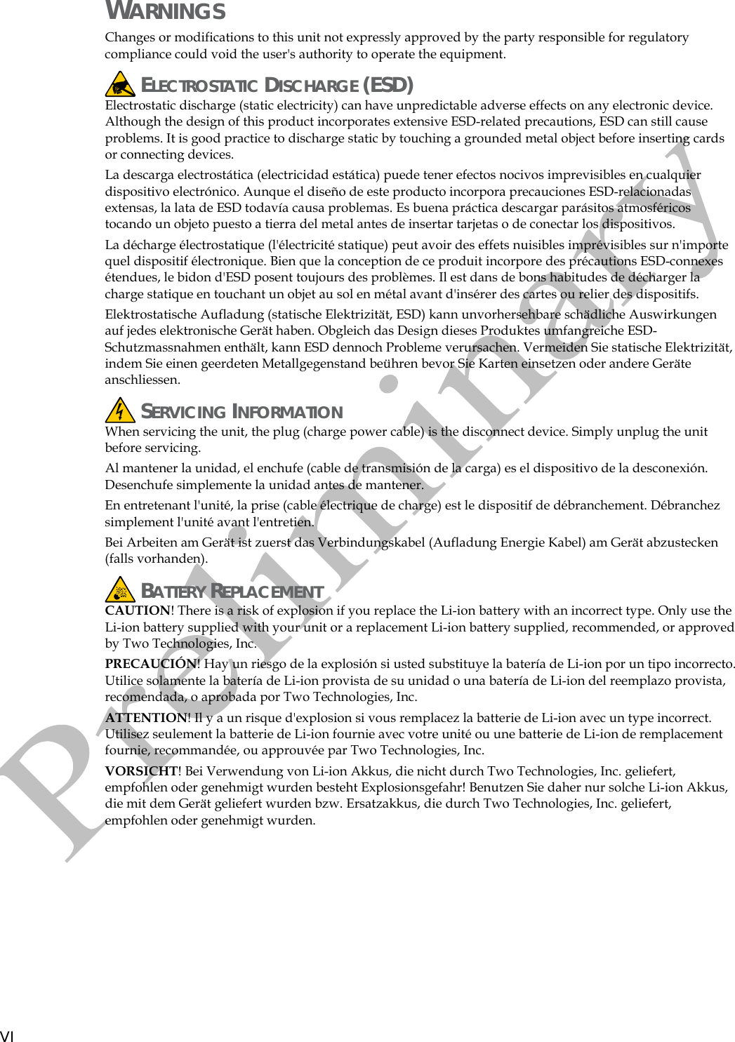 Page 6 of Two Technologies PLAT2008 Commercial / Industrial Handheld Computer User Manual manual p1