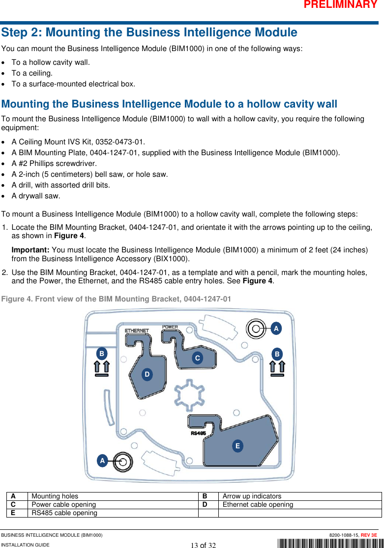 Page 13 of Tyco Safety Sensormatic BIM1000 Business Intelligence Module User Manual 