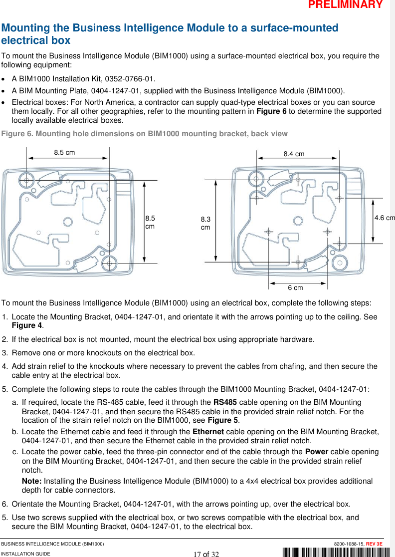 Page 17 of Tyco Safety Sensormatic BIM1000 Business Intelligence Module User Manual 