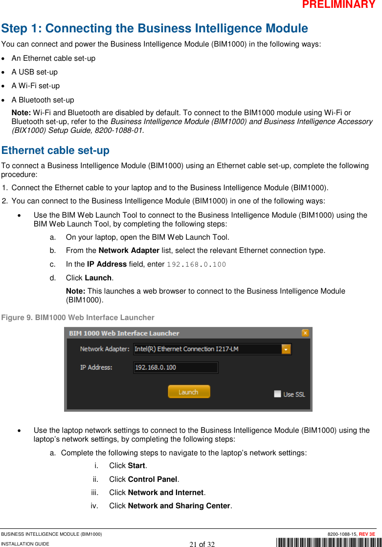 Page 21 of Tyco Safety Sensormatic BIM1000 Business Intelligence Module User Manual 