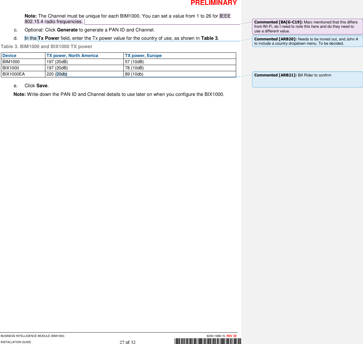 Page 27 of Tyco Safety Sensormatic BIM1000 Business Intelligence Module User Manual 