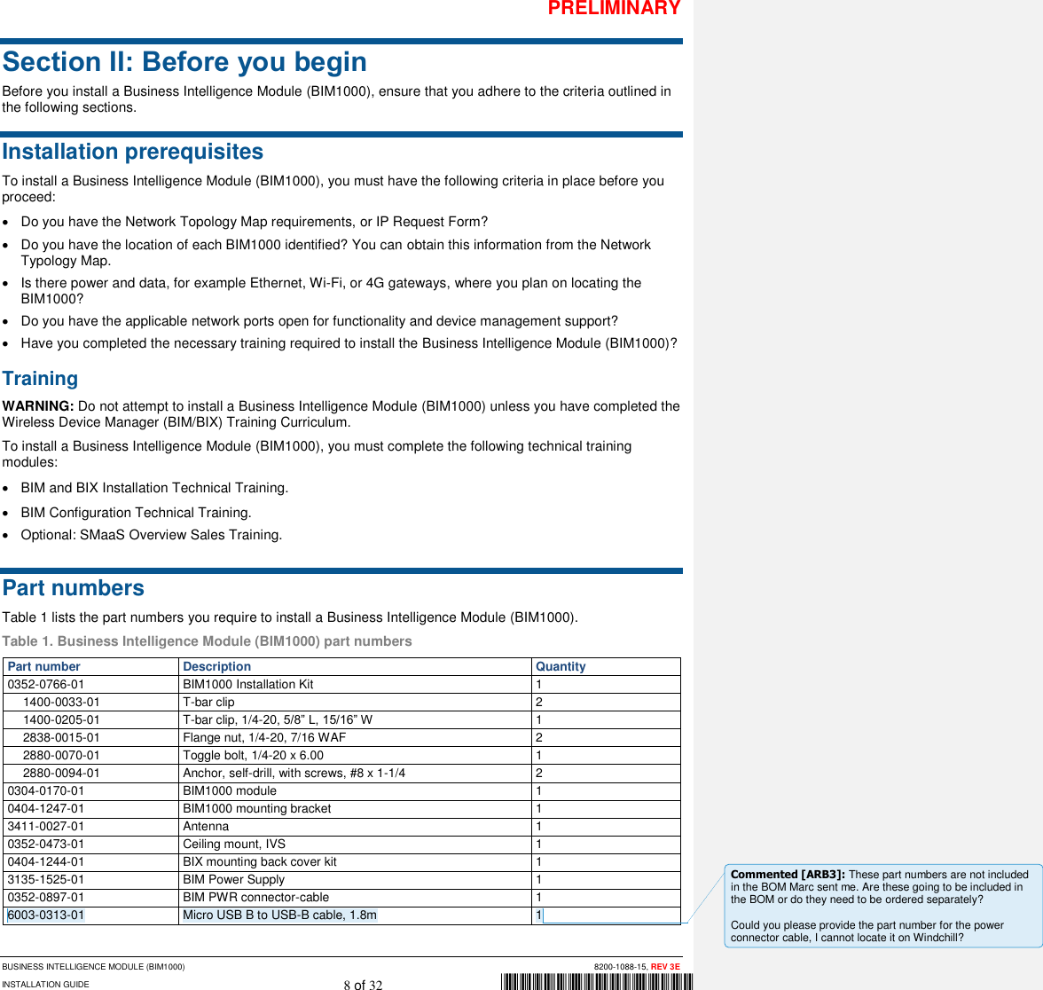 Page 8 of Tyco Safety Sensormatic BIM1000 Business Intelligence Module User Manual 