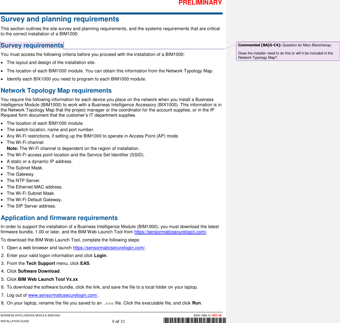 Page 9 of Tyco Safety Sensormatic BIM1000 Business Intelligence Module User Manual 