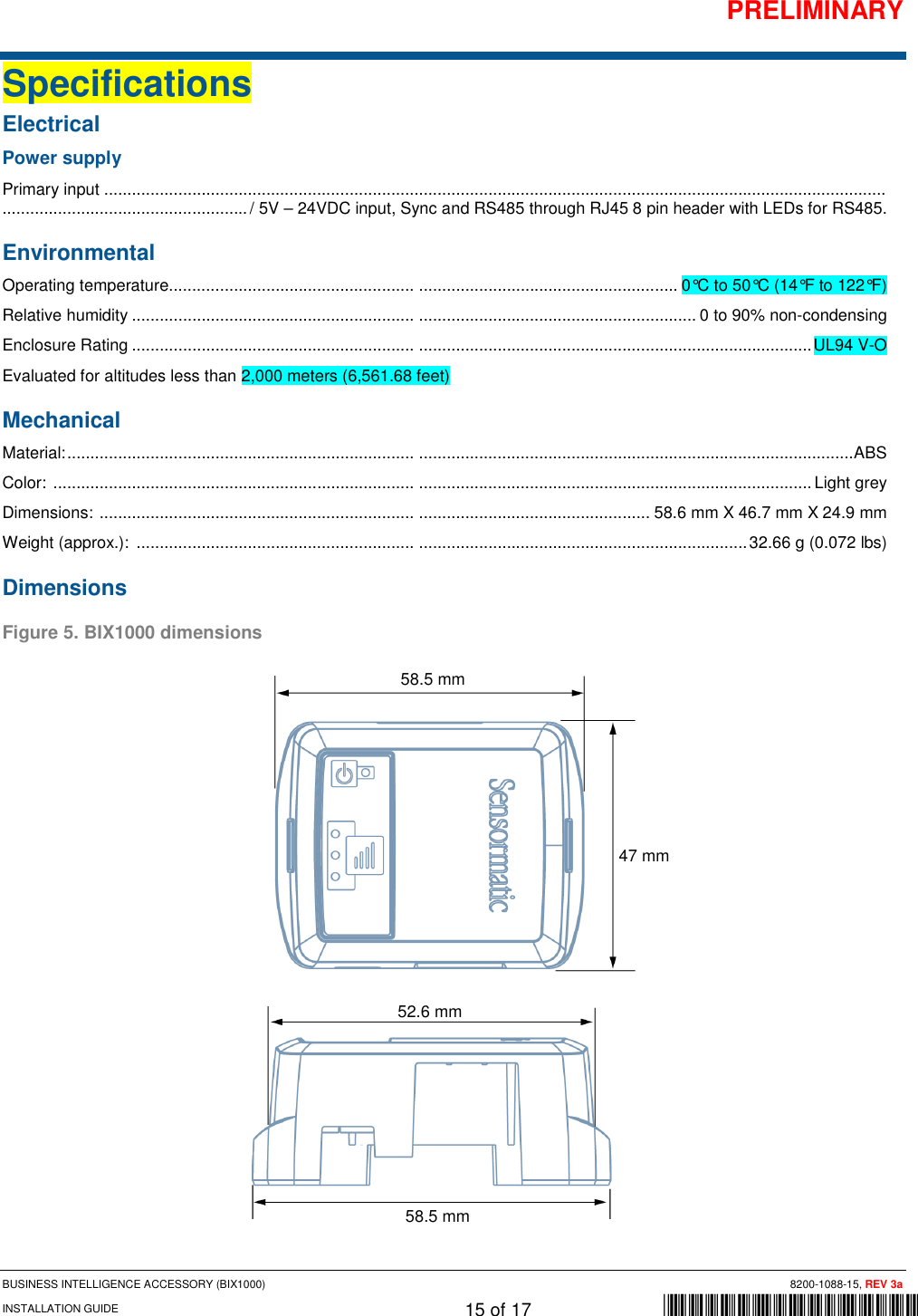 Page 15 of Tyco Safety Sensormatic BIX1000 Business Intelligence Module User Manual BIX1000 Manual Rev3ax