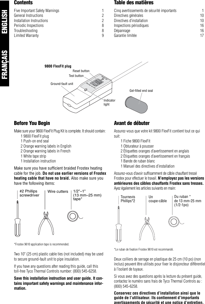 Page 2 of 11 - Tyco Tyco-Frostex-9800-Users-Manual- H56581_0905[1]  Tyco-frostex-9800-users-manual