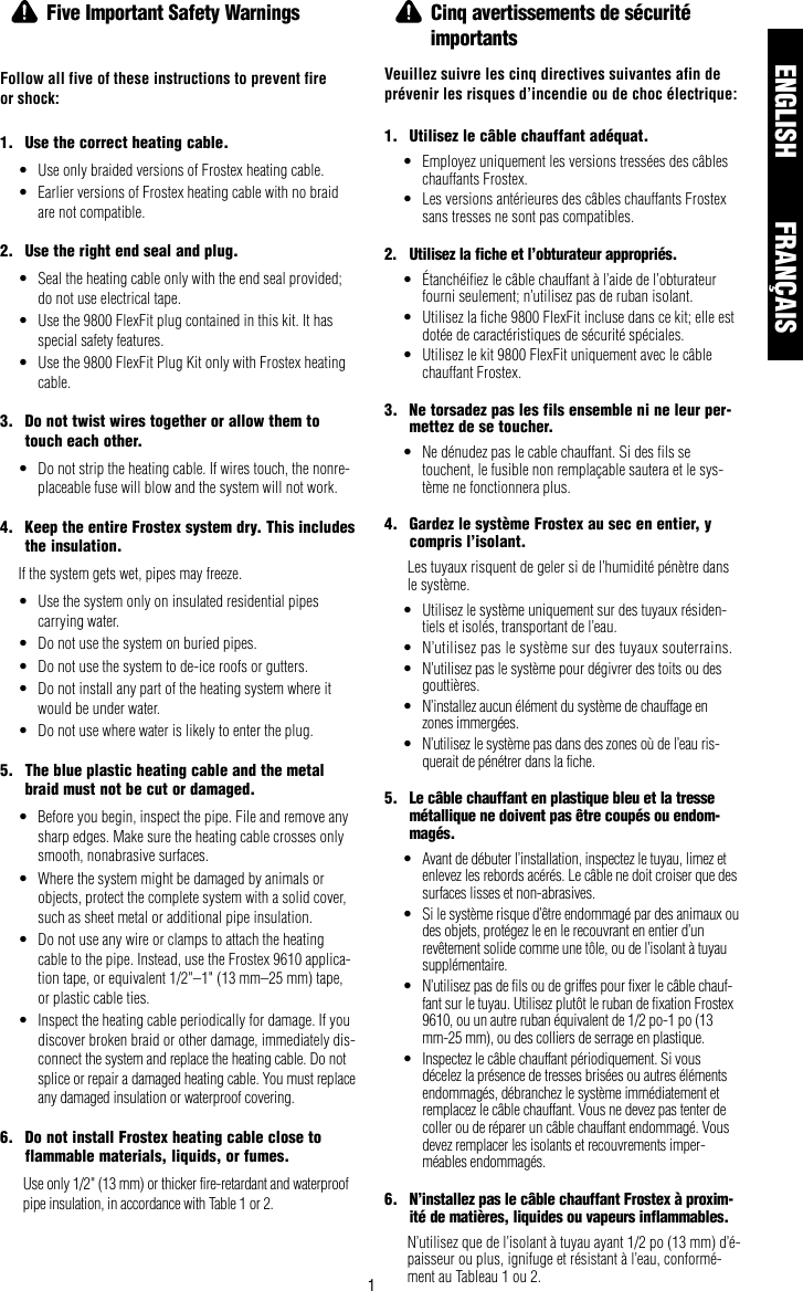 Page 3 of 11 - Tyco Tyco-Frostex-9800-Users-Manual- H56581_0905[1]  Tyco-frostex-9800-users-manual