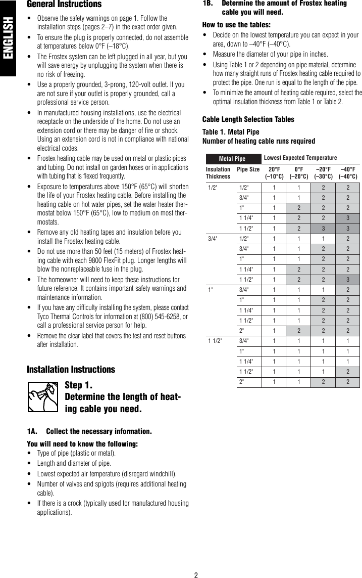 Page 4 of 11 - Tyco Tyco-Frostex-9800-Users-Manual- H56581_0905[1]  Tyco-frostex-9800-users-manual