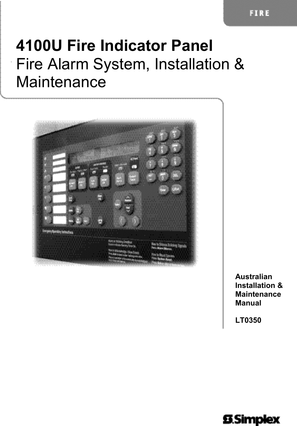 Tyco Safelinc 4100U Users Manual LT0350 Installation & Maintenance
