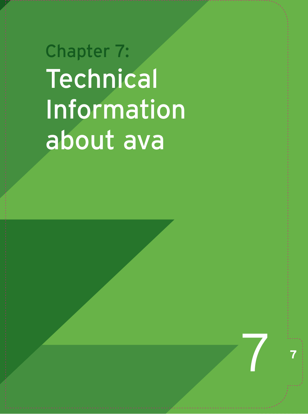 7Chapter 7: Technical Information about ava7