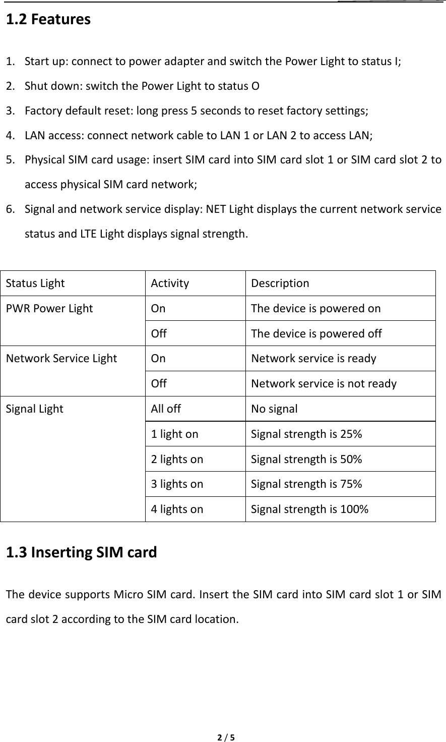 Page 3 of UCLOUDLINK NETWORK TECHNOLOGY R1 4G modem User Manual R1 x