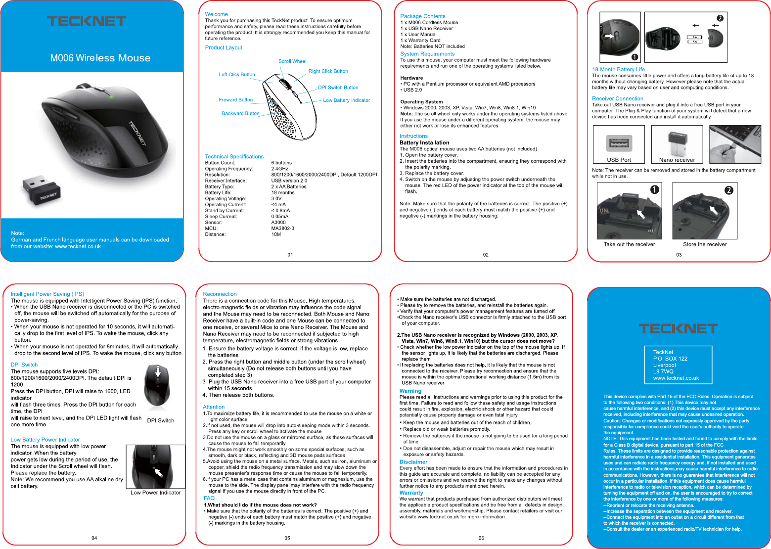 WireThis device complies with Part 15 of the FCC Rules. Operation is subjectto the following two conditions: (1) This device may notcause harmful interference, and (2) this device must accept any interference received, including interference that may cause undesired operation.Caution: Changes or modifications not expressly approved by the party responsible for compliance could void the user&apos;s authority to operate the equipment.NOTE: This equipment has been tested and found to comply with the limits for a Class B digital device, pursuant to part 15 of the FCCRules. These limits are designed to provide reasonable protection against harmful interference in a residential installation. This equipment generatesuses and can radiate radio frequency energy and, if not installed and used in accordance with the instructions,may cause harmful interference to radio communications. However, there is no guarantee that interference will not occur in a particular installation. If this equipment does cause harmful interference to radio or television reception, which can be determined byturning the equipment off and on, the user is encouraged to try to correct the interference by one or more of the following measures:--Reorient or relocate the receiving antenna.--Increase the separation between the equipment and receiver.--Connect the equipment into an outlet on a circuit different from that to which the receiver is connected.--Consult the dealer or an experienced radio/TV technician for help.