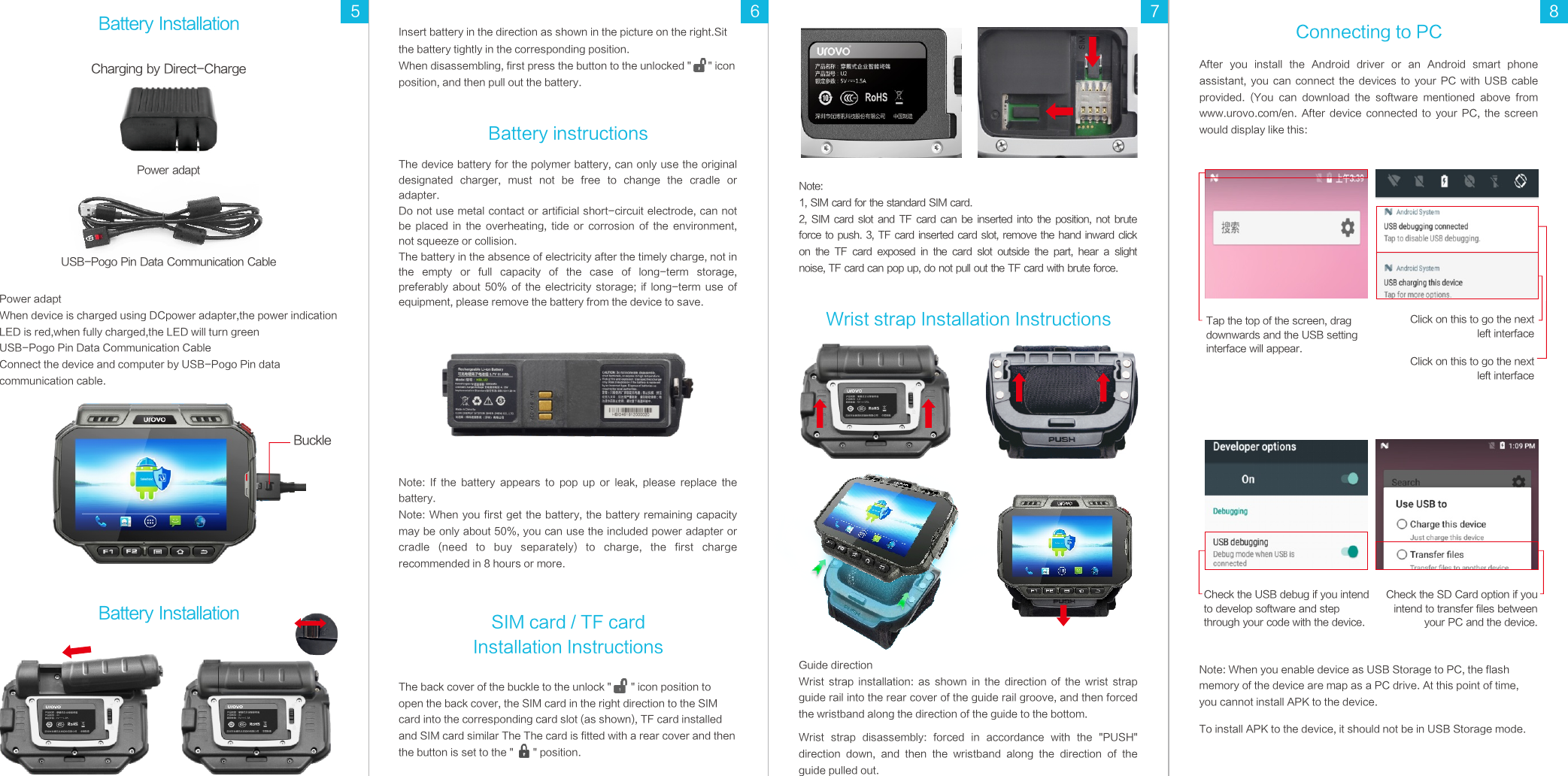 UROVO TECHNOLOGY U2 Wearable Data Terminal User Manual