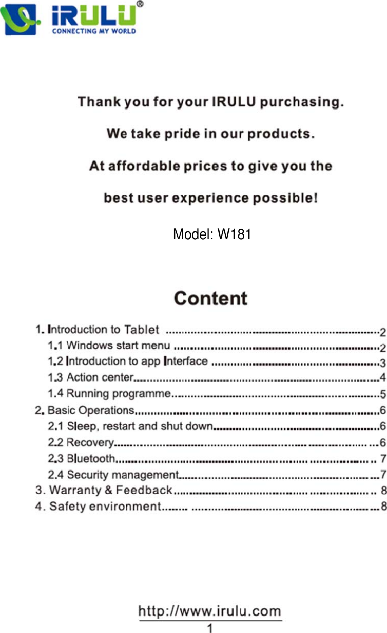 Moodel:W181 Model: W181