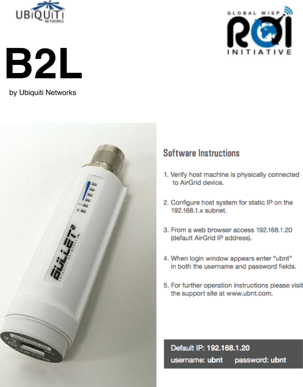 B2L by Ubiquiti Networks