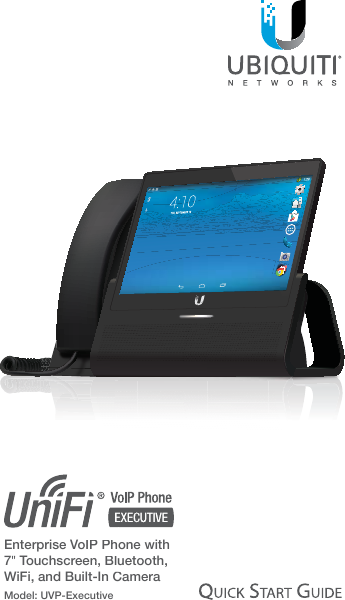 Enterprise VoIP Phone with  7&quot; Touchscreen, Bluetooth, WiFi, and Built-In CameraModel: UVP-ExecutiveoIP Phonen, BluetooC