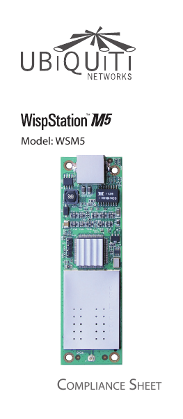 ComplianCe SheetModel: WSM5