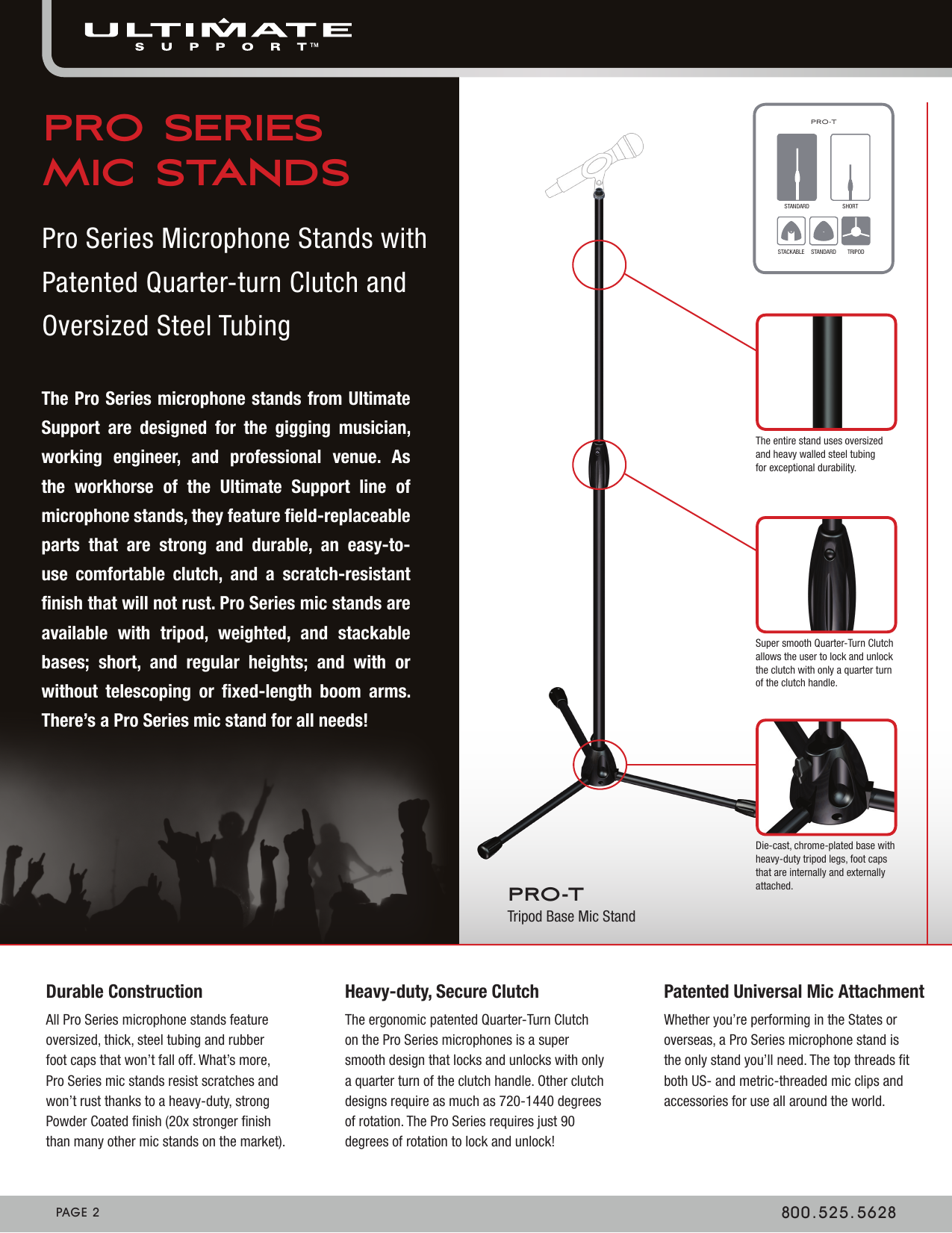 Page 2 of 8 - Ultimate-Support-Systems Ultimate-Support-Systems-Microphone-Pro-Sb-Users-Manual-  Ultimate-support-systems-microphone-pro-sb-users-manual