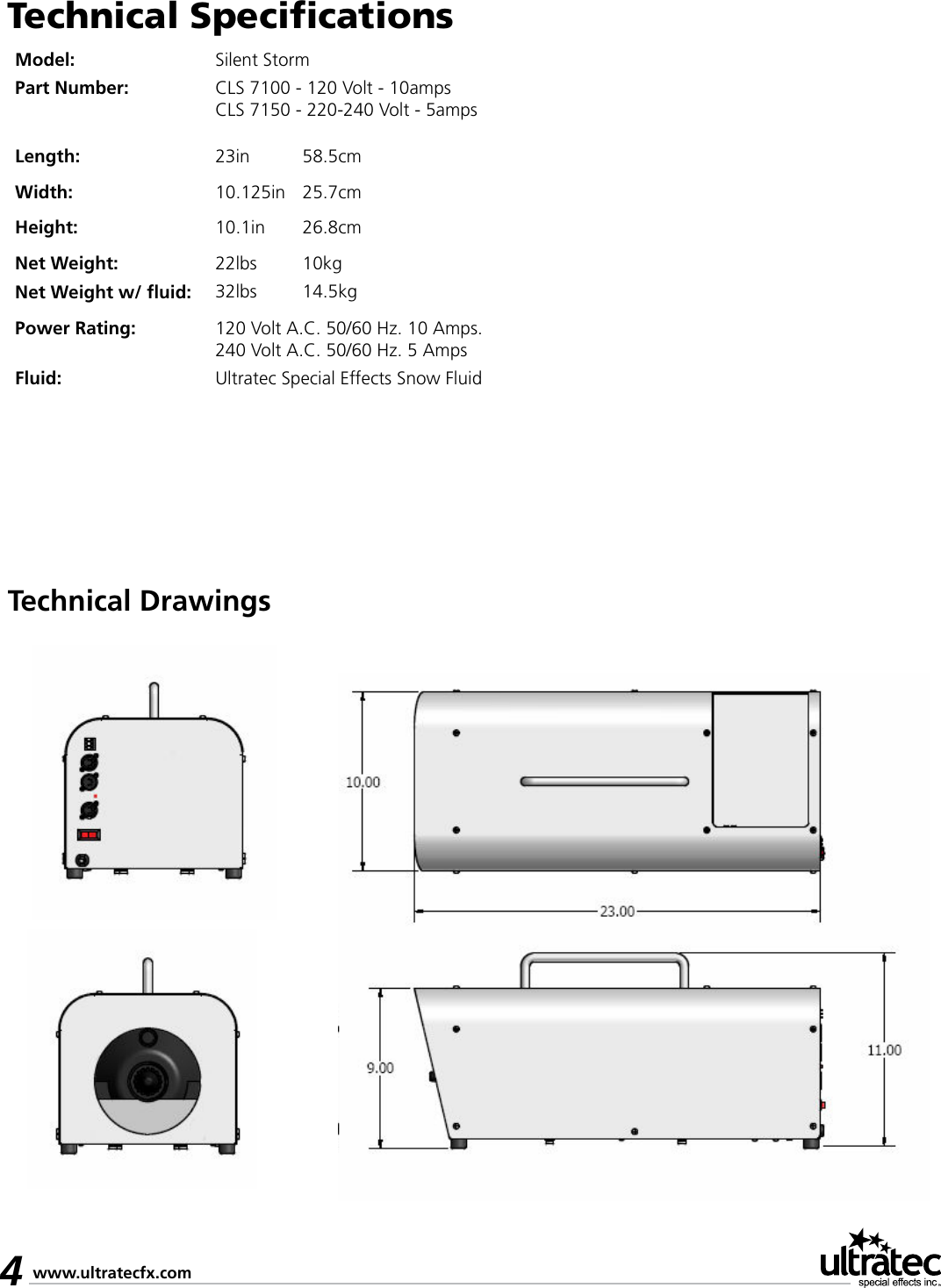 Page 4 of 6 - Ultratec Ultratec-Silent-Storm-Dmx-Users-Manual-  Ultratec-silent-storm-dmx-users-manual